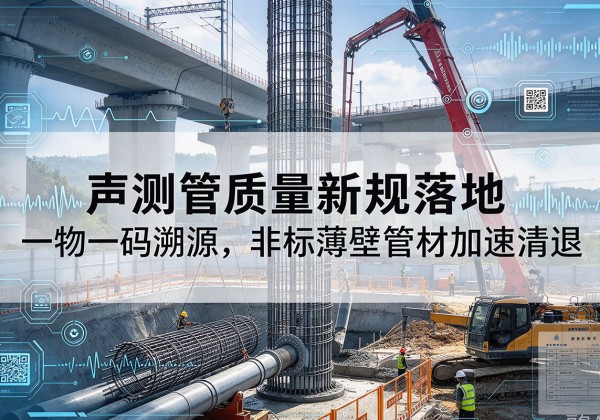 郊区声测管质量新规落地，一物一码溯源，非标薄壁管材加速清退